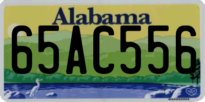 AL license plate 65AC556