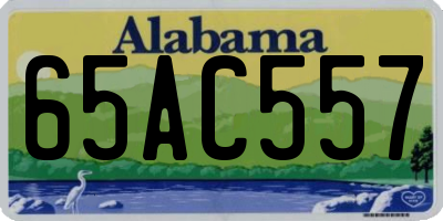 AL license plate 65AC557