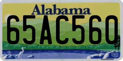 AL license plate 65AC560