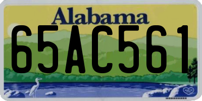 AL license plate 65AC561