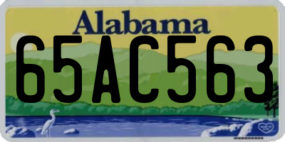 AL license plate 65AC563