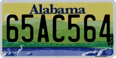 AL license plate 65AC564