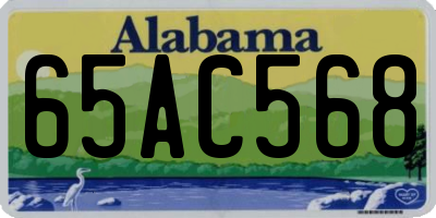 AL license plate 65AC568