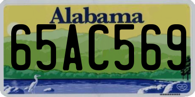AL license plate 65AC569