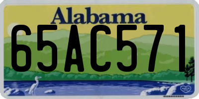 AL license plate 65AC571
