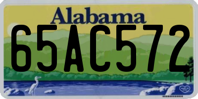 AL license plate 65AC572