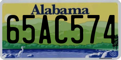 AL license plate 65AC574