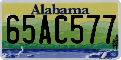 AL license plate 65AC577