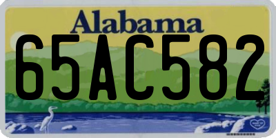 AL license plate 65AC582
