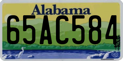 AL license plate 65AC584