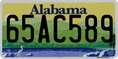 AL license plate 65AC589