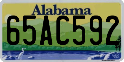 AL license plate 65AC592