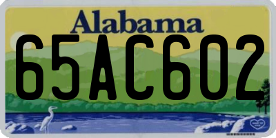 AL license plate 65AC602