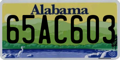 AL license plate 65AC603