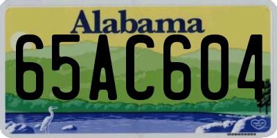 AL license plate 65AC604