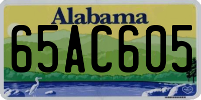 AL license plate 65AC605