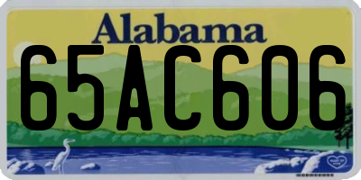 AL license plate 65AC606