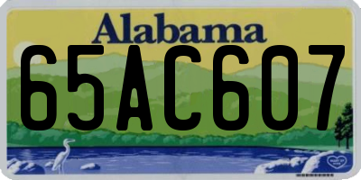 AL license plate 65AC607
