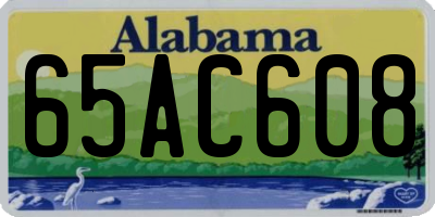 AL license plate 65AC608