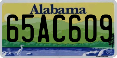 AL license plate 65AC609