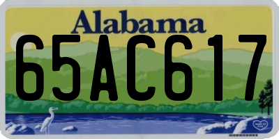AL license plate 65AC617