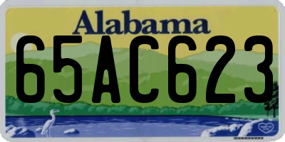 AL license plate 65AC623