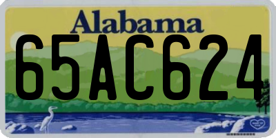 AL license plate 65AC624