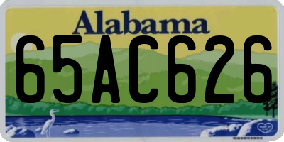 AL license plate 65AC626