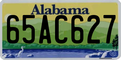 AL license plate 65AC627