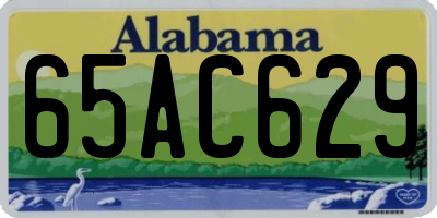 AL license plate 65AC629