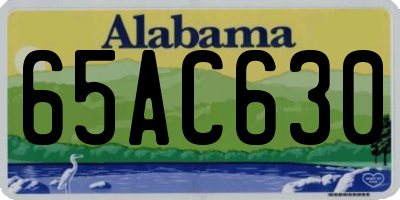 AL license plate 65AC630