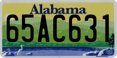 AL license plate 65AC631