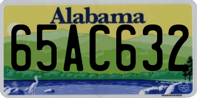 AL license plate 65AC632