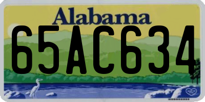 AL license plate 65AC634