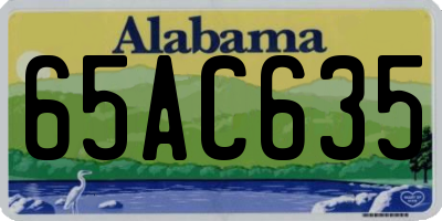 AL license plate 65AC635