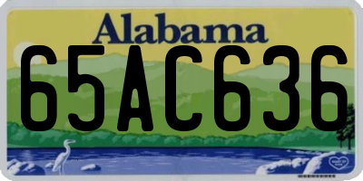 AL license plate 65AC636