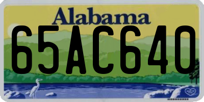 AL license plate 65AC640