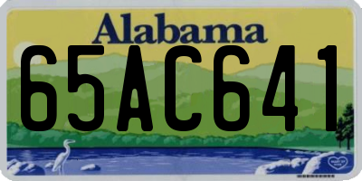 AL license plate 65AC641