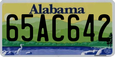 AL license plate 65AC642