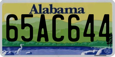 AL license plate 65AC644