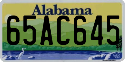AL license plate 65AC645