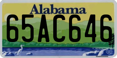 AL license plate 65AC646