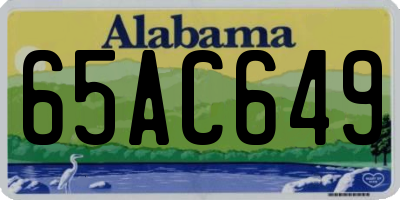 AL license plate 65AC649