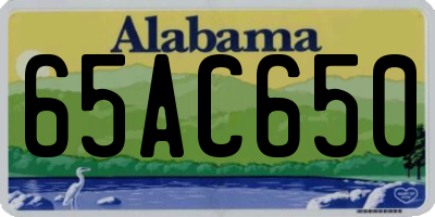 AL license plate 65AC650