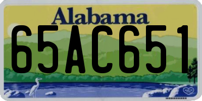 AL license plate 65AC651