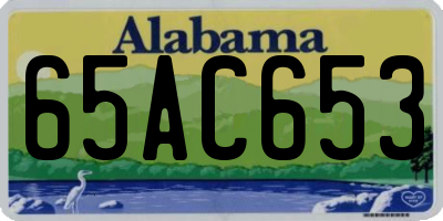AL license plate 65AC653