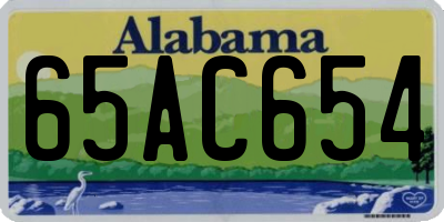 AL license plate 65AC654