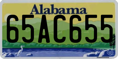 AL license plate 65AC655