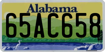 AL license plate 65AC658