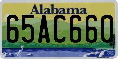 AL license plate 65AC660
